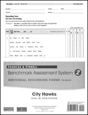 Recording Forms 10pack City Hawks (System 2)