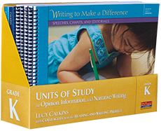 Learn more aboutUnits of Study in Opinion, Information, and Narrative Writing without Trade Pack (2016), Grade K
